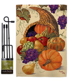 Cornucopia - Harvest & Autumn Fall Vertical Impressions Decorative Flags HG113041 Made In USA