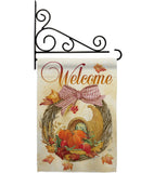 Cornucopia Wreath - Harvest & Autumn Fall Vertical Impressions Decorative Flags HG113044 Made In USA