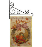 Cornucopia Wreath - Harvest & Autumn Fall Vertical Impressions Decorative Flags HG113044 Made In USA