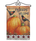 Welcome Friends Crows - Harvest & Autumn Fall Vertical Impressions Decorative Flags HG113059 Made In USA