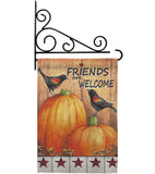 Welcome Friends Crows - Harvest & Autumn Fall Vertical Impressions Decorative Flags HG113059 Made In USA