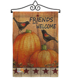 Welcome Friends Crows - Harvest & Autumn Fall Vertical Impressions Decorative Flags HG113059 Made In USA