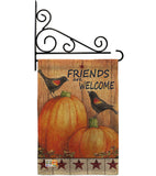 Welcome Friends Crows - Harvest & Autumn Fall Vertical Impressions Decorative Flags HG113059 Made In USA