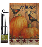 Welcome Friends Crows - Harvest & Autumn Fall Vertical Impressions Decorative Flags HG113059 Made In USA