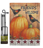 Welcome Friends Crows - Harvest & Autumn Fall Vertical Impressions Decorative Flags HG113059 Made In USA