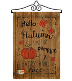 Hello Autumn Time for Pumpkin - Harvest & Autumn Fall Vertical Impressions Decorative Flags HG113064 Made In USA