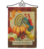 Autumn Blessings Turkey - Harvest & Autumn Fall Vertical Impressions Decorative Flags HG113070 Made In USA