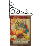 Autumn Blessings Turkey - Harvest & Autumn Fall Vertical Impressions Decorative Flags HG113070 Made In USA