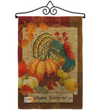 Autumn Blessings Turkey - Harvest & Autumn Fall Vertical Impressions Decorative Flags HG113070 Made In USA