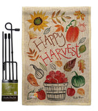 Happy Harvest - Harvest & Autumn Fall Vertical Impressions Decorative Flags HG113073 Made In USA