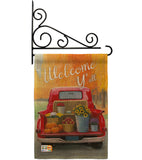 Welcome Harvest Truck - Harvest & Autumn Fall Vertical Impressions Decorative Flags HG113077 Made In USA