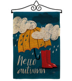 Hello Autumn - Harvest & Autumn Fall Vertical Impressions Decorative Flags HG113094 Made In USA