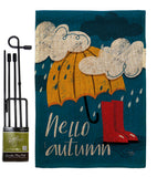 Hello Autumn - Harvest & Autumn Fall Vertical Impressions Decorative Flags HG113094 Made In USA