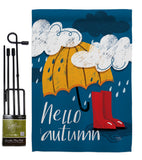 Hello Autumn - Harvest & Autumn Fall Vertical Impressions Decorative Flags HG113094 Made In USA