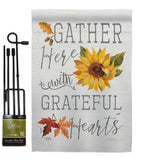 Grateful Hearts - Harvest & Autumn Fall Vertical Impressions Decorative Flags HG113099 Made In USA