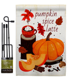 Pumpkin Spice Latte - Harvest & Autumn Fall Vertical Impressions Decorative Flags HG113108 Made In USA