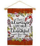 Always Something Thankful - Harvest & Autumn Fall Vertical Impressions Decorative Flags HG113112 Made In USA