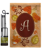 Autumn A Initial - Harvest & Autumn Fall Vertical Impressions Decorative Flags HG130027 Made In USA