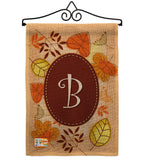 Autumn B Initial - Harvest & Autumn Fall Vertical Impressions Decorative Flags HG130028 Made In USA