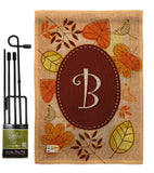 Autumn B Initial - Harvest & Autumn Fall Vertical Impressions Decorative Flags HG130028 Made In USA