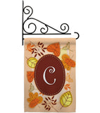 Autumn C Initial - Harvest & Autumn Fall Vertical Impressions Decorative Flags HG130029 Made In USA