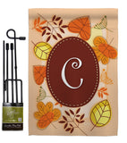 Autumn C Initial - Harvest & Autumn Fall Vertical Impressions Decorative Flags HG130029 Made In USA