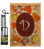 Autumn D Initial - Harvest & Autumn Fall Vertical Impressions Decorative Flags HG130030 Made In USA