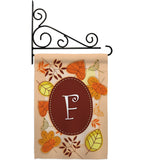 Autumn F Initial - Harvest & Autumn Fall Vertical Impressions Decorative Flags HG130032 Made In USA