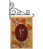 Autumn F Initial - Harvest & Autumn Fall Vertical Impressions Decorative Flags HG130032 Made In USA