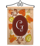 Autumn G Initial - Harvest & Autumn Fall Vertical Impressions Decorative Flags HG130033 Made In USA