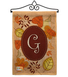 Autumn G Initial - Harvest & Autumn Fall Vertical Impressions Decorative Flags HG130033 Made In USA