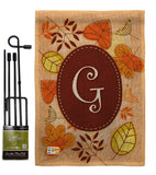 Autumn G Initial - Harvest & Autumn Fall Vertical Impressions Decorative Flags HG130033 Made In USA