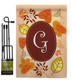 Autumn G Initial - Harvest & Autumn Fall Vertical Impressions Decorative Flags HG130033 Made In USA