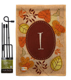 Autumn I Initial - Harvest & Autumn Fall Vertical Impressions Decorative Flags HG130035 Made In USA