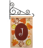 Autumn J Initial - Harvest & Autumn Fall Vertical Impressions Decorative Flags HG130036 Made In USA