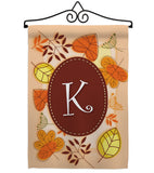 Autumn K Initial - Harvest & Autumn Fall Vertical Impressions Decorative Flags HG130037 Made In USA