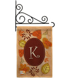 Autumn K Initial - Harvest & Autumn Fall Vertical Impressions Decorative Flags HG130037 Made In USA