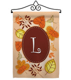 Autumn L Initial - Harvest & Autumn Fall Vertical Impressions Decorative Flags HG130038 Made In USA
