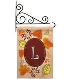 Autumn L Initial - Harvest & Autumn Fall Vertical Impressions Decorative Flags HG130038 Made In USA