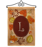 Autumn L Initial - Harvest & Autumn Fall Vertical Impressions Decorative Flags HG130038 Made In USA