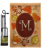 Autumn M Initial - Harvest & Autumn Fall Vertical Impressions Decorative Flags HG130039 Made In USA