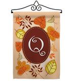 Autumn Q Initial - Harvest & Autumn Fall Vertical Impressions Decorative Flags HG130043 Made In USA