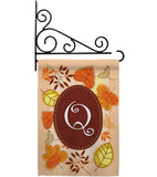 Autumn Q Initial - Harvest & Autumn Fall Vertical Impressions Decorative Flags HG130043 Made In USA