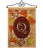 Autumn Q Initial - Harvest & Autumn Fall Vertical Impressions Decorative Flags HG130043 Made In USA