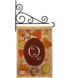 Autumn Q Initial - Harvest & Autumn Fall Vertical Impressions Decorative Flags HG130043 Made In USA