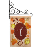 Autumn T Initial - Harvest & Autumn Fall Vertical Impressions Decorative Flags HG130046 Made In USA