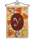 Autumn Y Initial - Harvest & Autumn Fall Vertical Impressions Decorative Flags HG130051 Made In USA