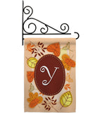 Autumn Y Initial - Harvest & Autumn Fall Vertical Impressions Decorative Flags HG130051 Made In USA