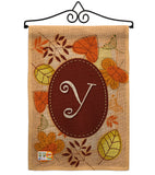 Autumn Y Initial - Harvest & Autumn Fall Vertical Impressions Decorative Flags HG130051 Made In USA