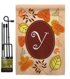 Autumn Y Initial - Harvest & Autumn Fall Vertical Impressions Decorative Flags HG130051 Made In USA